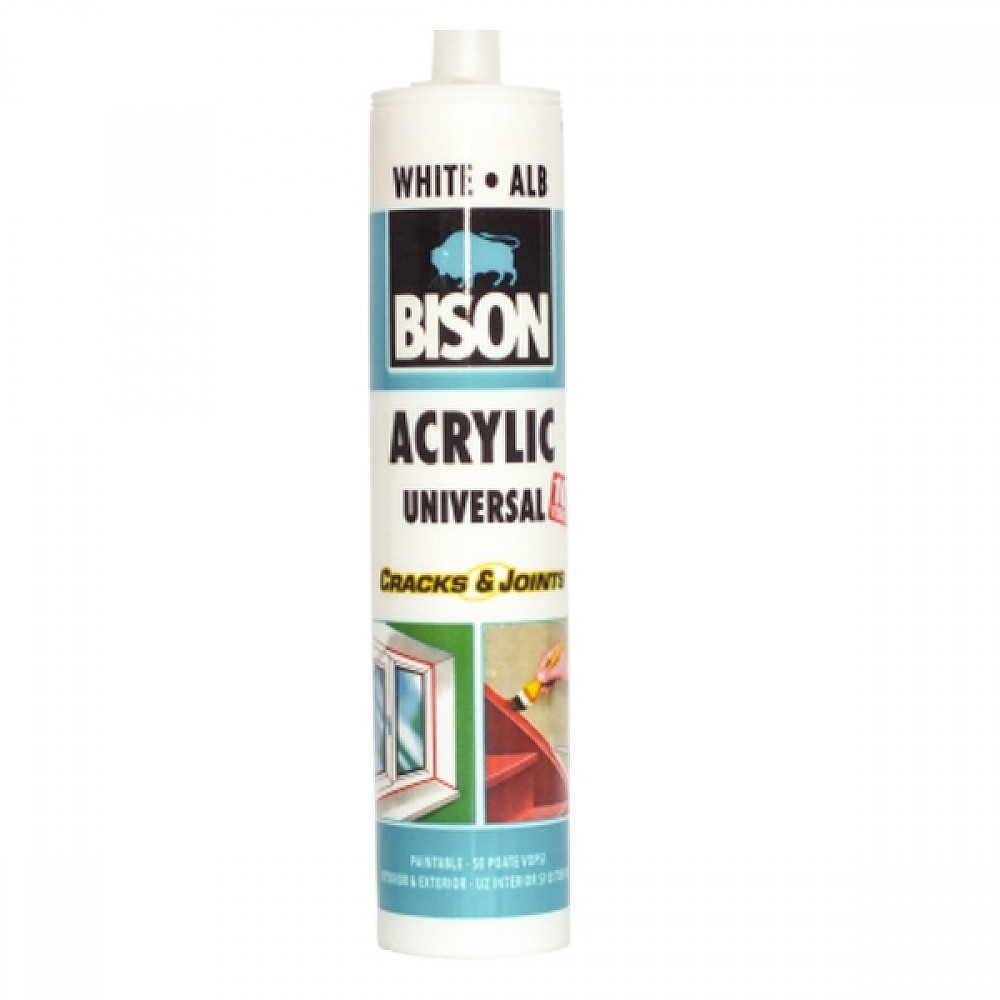 Bison silicon acrylic universal alb 300ml