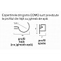 Copertină Como cu jgheab de apă, braț aluminiu de 1m, model de bază, policarbonat solid 4mm, diferite lățimi de copertină și culori