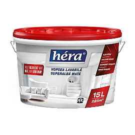 HERA vopsea lavabilă pentru interior 15l superalbă mată