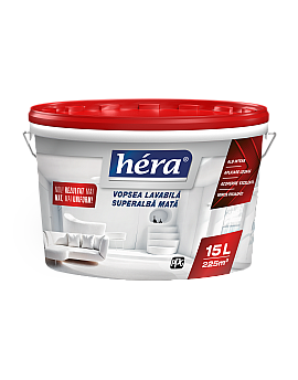 HERA vopsea lavabilă pentru interior 4l superalbă mată