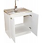Mască pentru chiuvete bucătărie Square mdf alb 80cmx80cmx50cm