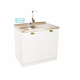 Mască pentru chiuvete bucătărie Square mdf alb 80cmx80cmx50cm