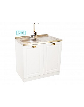 Mască pentru chiuvete bucătărie Square mdf alb 80cmx80cmx50cm