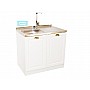 Mască pentru chiuvete bucătărie Square mdf alb 80cmx80cmx50cm