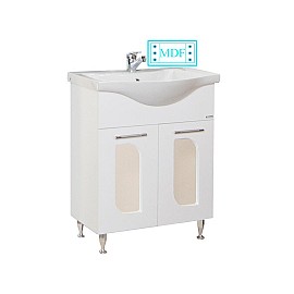 Mobilier baie bază și lavoar seria 110 - 65cm alb cu oglinzi