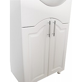 Mobilier baie bază și lavoar seria 151 - 55cm alb rustic