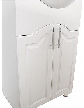 Mobilier baie bază și lavoar seria 151 - 55cm alb rustic