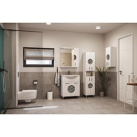 Mobilier baie bază și lavoar seria 178 - 55cm alb