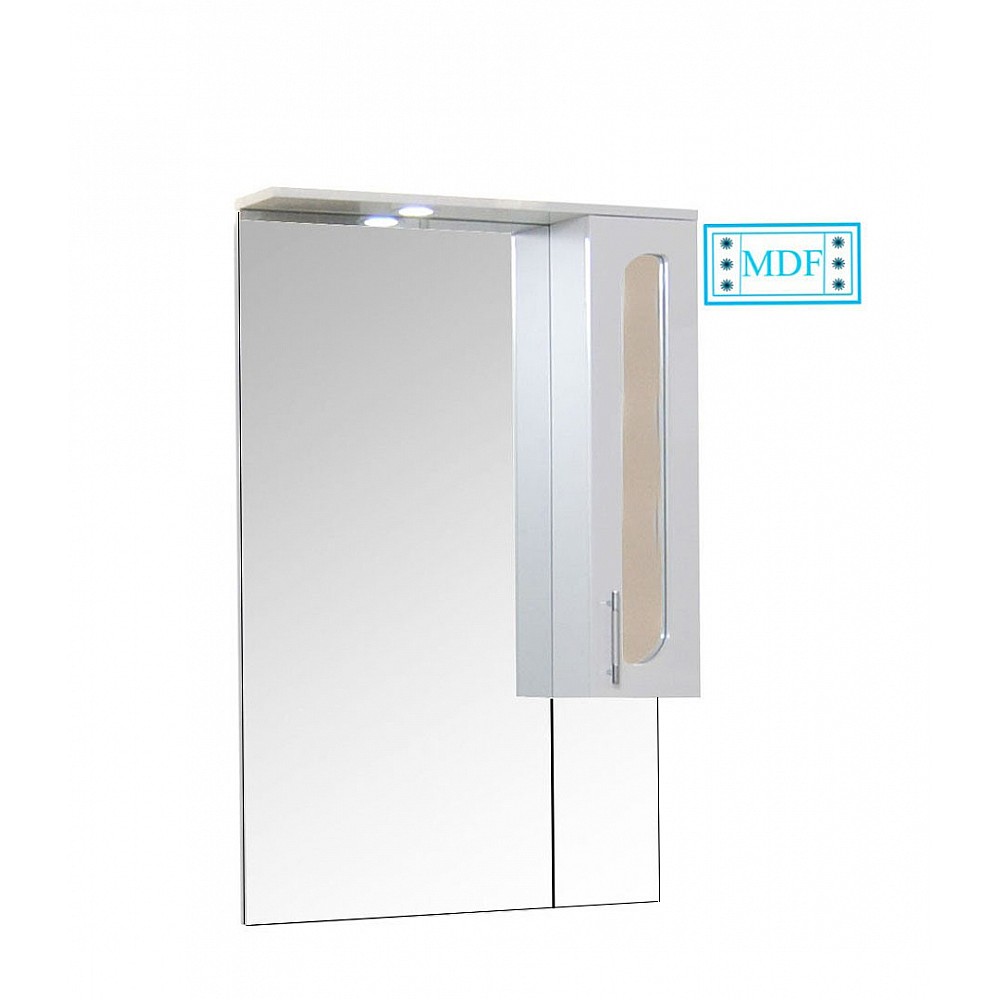 Oglindă baie seria 010 - 65cm alb cu oglinzi (mobilier 110)