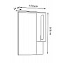 Oglindă baie seria 010 - 65cm alb cu oglinzi (mobilier 110)