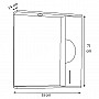 Oglindă baie seria 078 - 55cm alb (mobilier 178)