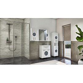 Oglindă baie seria 078 - 55cm alb (mobilier 178)