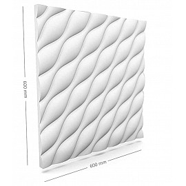Panou decorativ 3D din polistiren pentru perete sau tavan, 60cm x 60cm, grosime 3cm, model DESERT