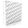 Panou decorativ 3D din polistiren pentru perete sau tavan, 60cm x 60cm, grosime 3cm, model DESERT