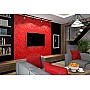 Panou decorativ 3D din polistiren pentru perete sau tavan, 60cm x 60cm, grosime 3cm, model FLAMES