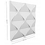 Panou decorativ 3D din polistiren pentru perete sau tavan, 60cm x 60cm, grosime 3cm, model HARMONY