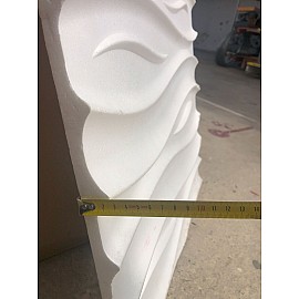 Panou decorativ 3D din polistiren pentru perete sau tavan, 60cm x 60cm, grosime 3cm, model OCEAN
