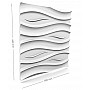 Panou decorativ 3D din polistiren pentru perete sau tavan, 60cm x 60cm, grosime 3cm, model OCEAN