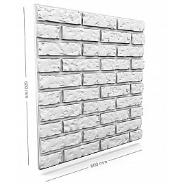 Panou decorativ 3D din polistiren pentru perete sau tavan, 60cm x 60cm, grosime 3cm, model OLD BRICK