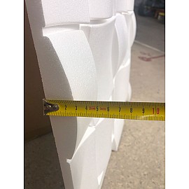 Panou decorativ 3D din polistiren pentru perete sau tavan, 60cm x 60cm, grosime 3cm, model RUBIK