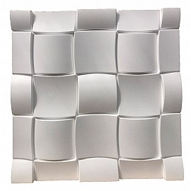 Panou decorativ 3D din polistiren pentru perete sau tavan, 60cm x 60cm, grosime 3cm, model RUBIK