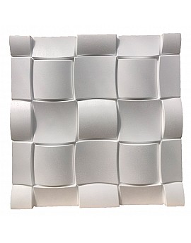 Panou decorativ 3D din polistiren pentru perete sau tavan, 60cm x 60cm, grosime 3cm, model RUBIK