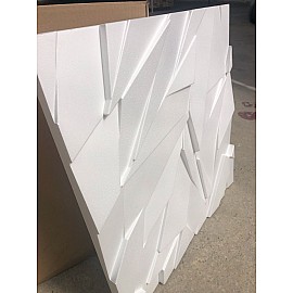 Panou decorativ 3D din polistiren pentru perete sau tavan, 60cm x 60cm, grosime 3cm, model SAFIR