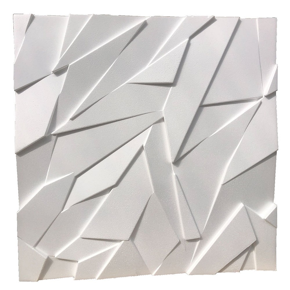 Panou decorativ 3D din polistiren pentru perete sau tavan, 60cm x 60cm, grosime 3cm, model SAFIR