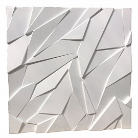 Panou decorativ 3D din polistiren pentru perete sau tavan, 60cm x 60cm, grosime 3cm, model SAFIR