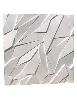 Panou decorativ 3D din polistiren pentru perete sau tavan, 60cm x 60cm, grosime 3cm, model SAFIR