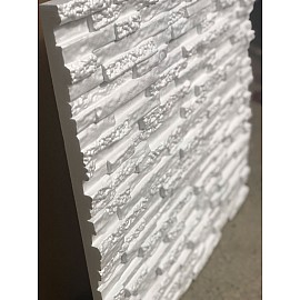Panou decorativ 3D din polistiren pentru perete sau tavan, 60cm x 60cm, grosime 3cm, model STONE