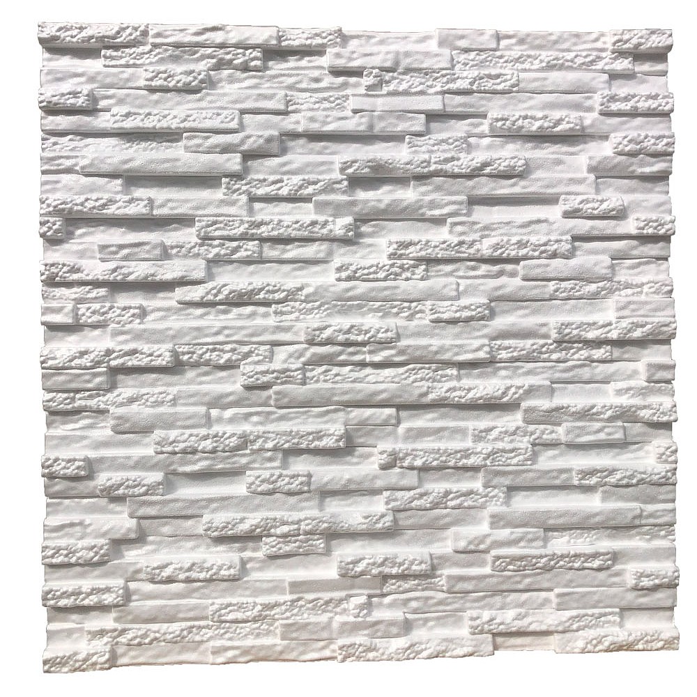 Panou decorativ 3D din polistiren pentru perete sau tavan, 60cm x 60cm, grosime 3cm, model STONE