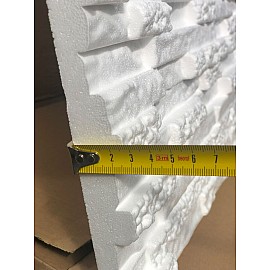 Panou decorativ 3D din polistiren pentru perete sau tavan, 60cm x 60cm, grosime 3cm, model STONE