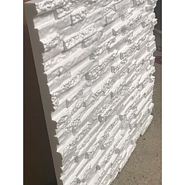 Panou decorativ 3D din polistiren pentru perete sau tavan, 60cm x 60cm, grosime 3cm, model STONE