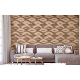 Panou decorativ 3D din polistiren pentru perete sau tavan, 60cm x 60cm, grosime 3cm, model OCEAN