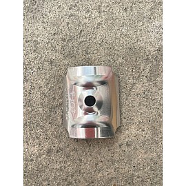 Clemă fixare 32mm cu garnitură cauciuc pentru policarbonat ondulat, călăreț prindere, din aluminiu
