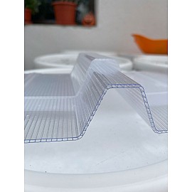 Luminatoare hală din policarbonat celular Greca, 2.5mm grosime, 5 ondulații de 40mm și structură celulară (preț/mp)