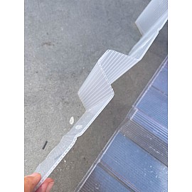 Luminatoare hală din policarbonat celular Greca, 2.5mm grosime, 5 ondulații de 40mm și structură celulară (preț/mp)