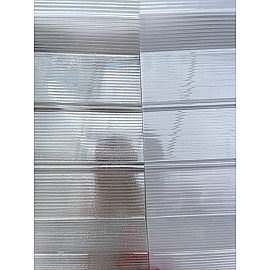 Luminatoare hală din policarbonat celular Greca, 2.5mm grosime, 5 ondulații de 40mm și structură celulară (preț/mp)