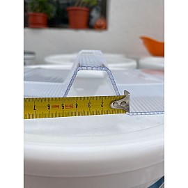 Luminatoare hală din policarbonat celular Greca, 2.5mm grosime, 5 ondulații de 40mm și structură celulară (preț/mp)