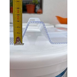 Luminatoare hală din policarbonat celular Greca, 2.5mm grosime, 5 ondulații de 40mm și structură celulară (preț/mp)