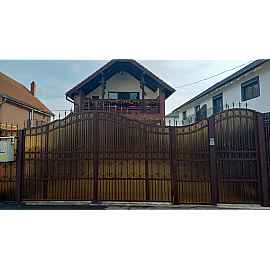Policarbonat compact/solid cutat trapez, la rolă, grosime 1mm, protejat UV, lățime 1.26m (vânzare la metru liniar), bronz-fumuriu