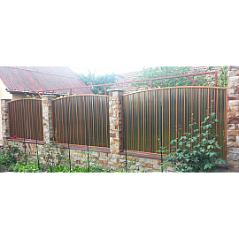Policarbonat compact/solid cutat trapez, la rolă, grosime 1mm, protejat UV, lățime 1.26m (vânzare la metru liniar), bronz-fumuriu