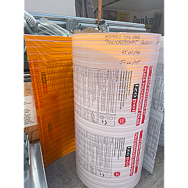 Policarbonat compact/solid cutat trapez, la rolă, grosime 1mm, protejat UV, lățime 1.26m (vânzare la metru liniar), coniac