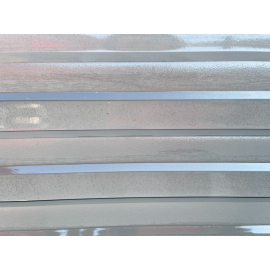 Policarbonat compact/solid cutat trapez, la rolă, grosime 1mm, protejat UV, lățime 1.26m (vânzare la metru liniar), gri