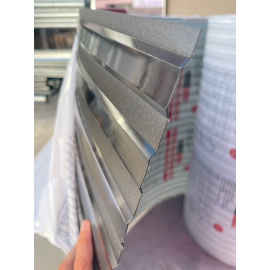 Policarbonat compact/solid cutat trapez, la rolă, grosime 1mm, protejat UV, lățime 1.26m (vânzare la metru liniar), gri