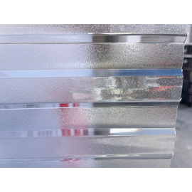 Policarbonat compact/solid cutat trapez, la rolă, grosime 1mm, protejat UV, lățime 1.26m (vânzare la metru liniar), transparent-clar