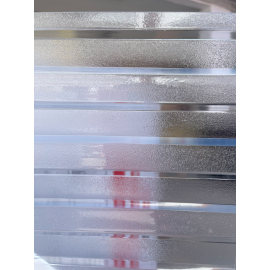 Policarbonat compact/solid cutat trapez, la rolă, grosime 1mm, protejat UV, lățime 1.26m (vânzare la metru liniar), transparent-clar