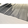 Policarbonat compact/solid cutat trapez 50/5, grosime 1mm, rolă 10 ml,  protejat UV, lățime 1.26m, gri (preț/rolă)