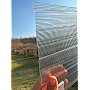 Policarbonat compact/solid cutat trapez 50/5, grosime 1mm, rolă 10 ml, protejat UV, lățime 1.26m, transparent-clar (preț/rolă)